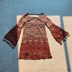 Boho bell sleeve dress
